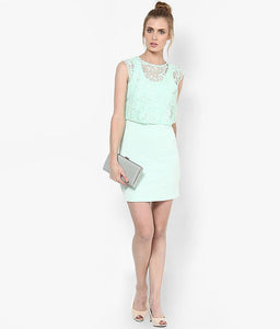 Green Round Neck Dress