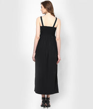 Black Casual Slit Dress