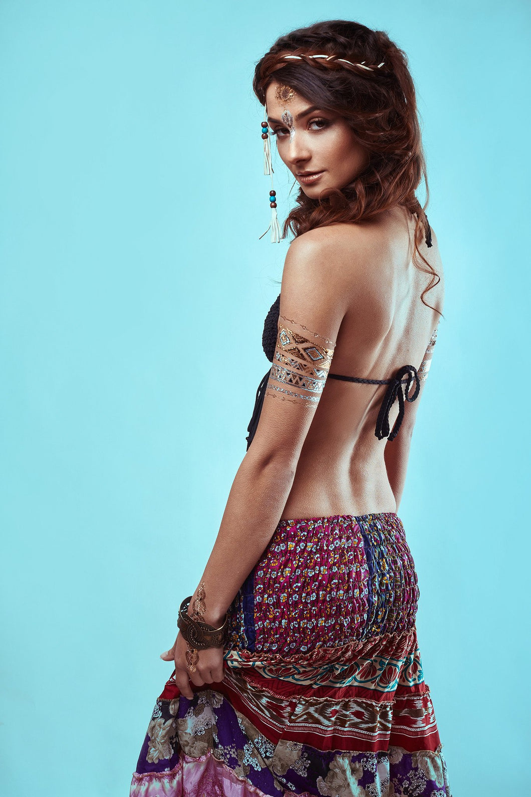 Multi Color Bohemian Skirt