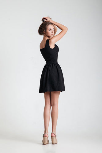 Black Pleated Dress