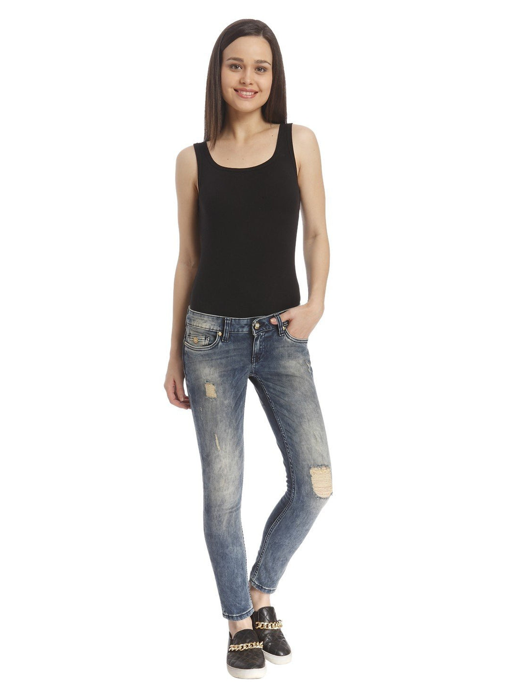 Women Casual Destroyed Jeans